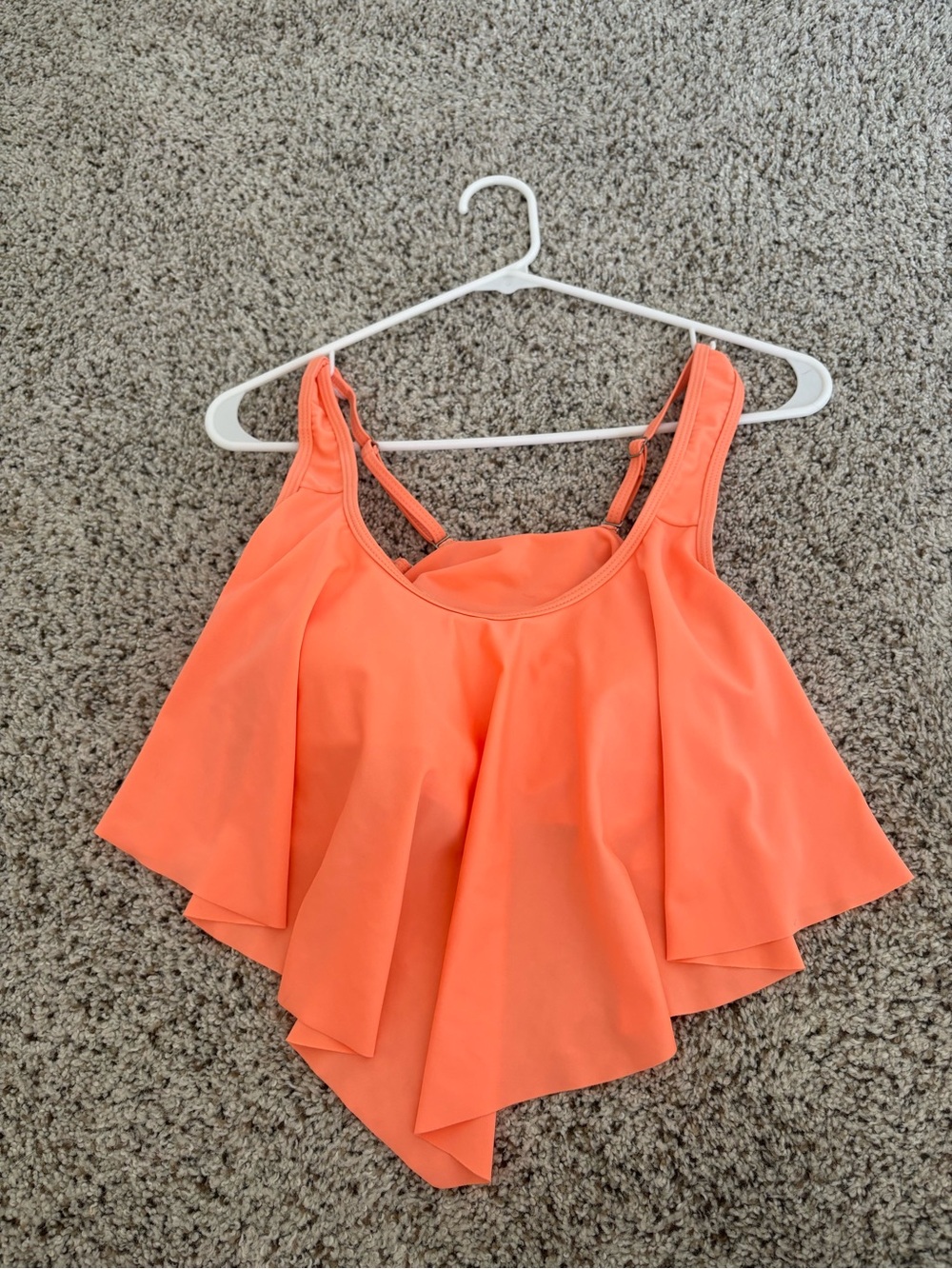 Crop Swim Top - Coral